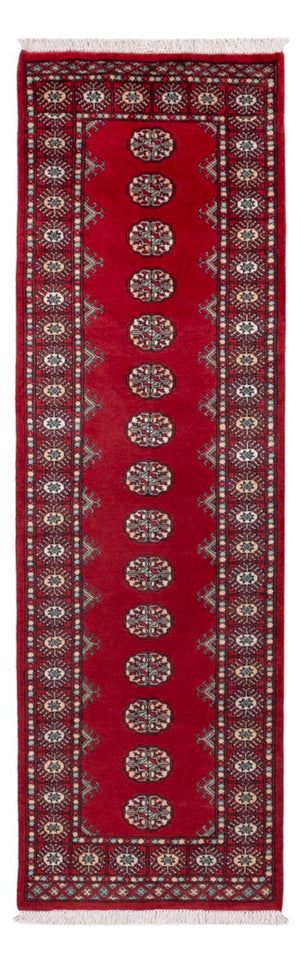 Løber Pakistan Tæppe - 255 x 77 cm - rød