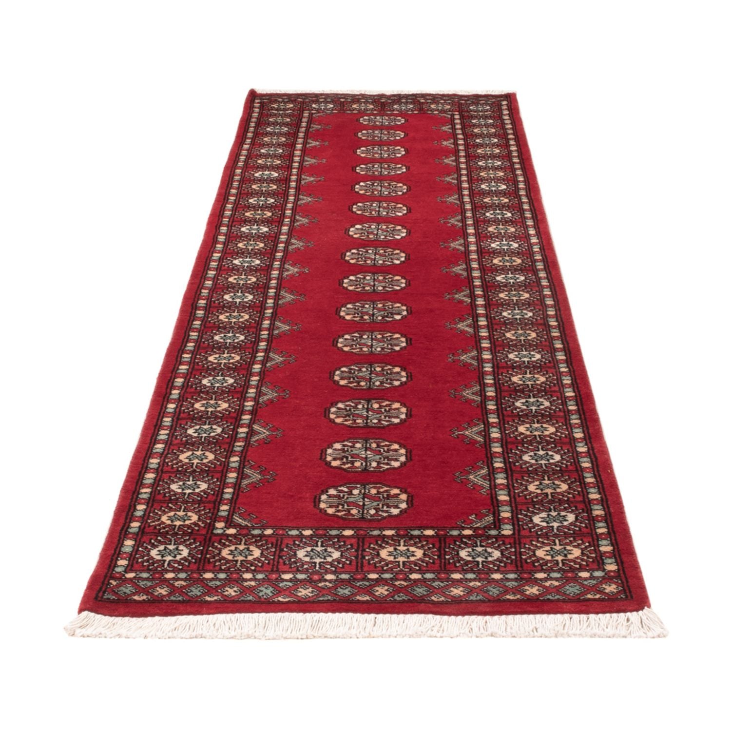 Løber Pakistan Tæppe - 255 x 77 cm - rød