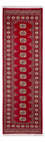 Løber Pakistan Tæppe - 246 x 77 cm - rød