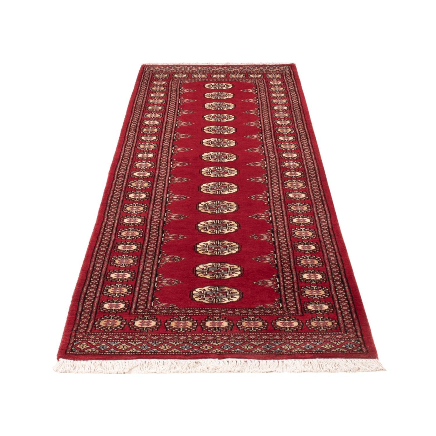 Løber Pakistan Tæppe - 246 x 77 cm - rød