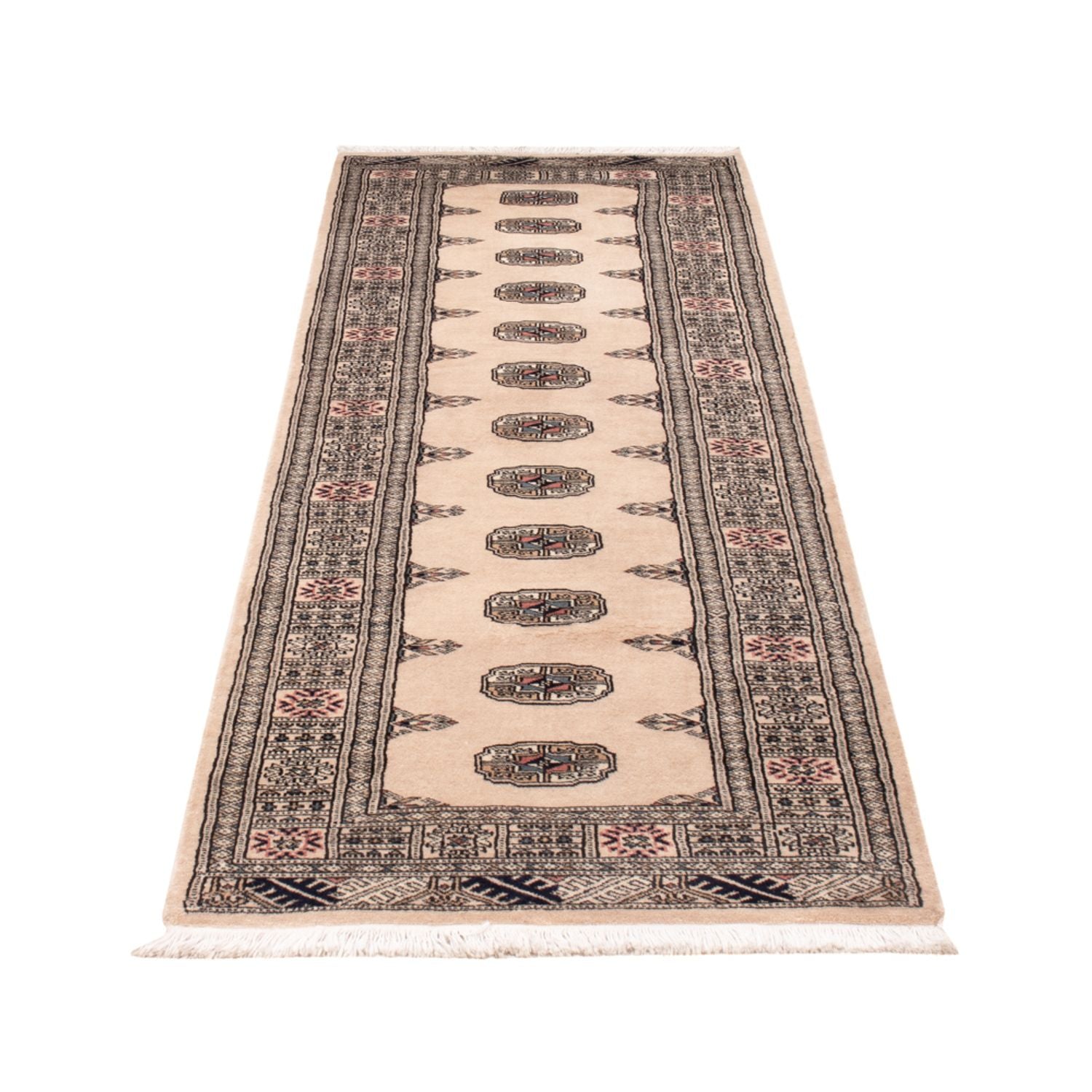 Løber Pakistan Tæppe - 253 x 79 cm - beige
