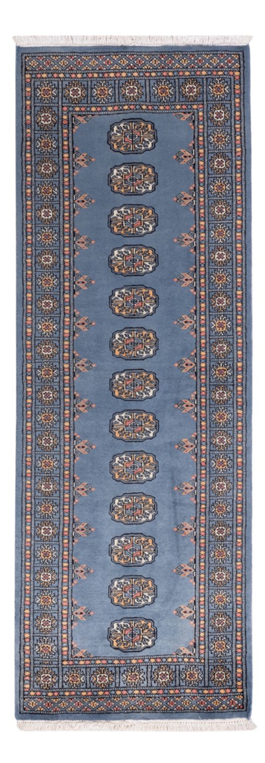 Løber Pakistan Tæppe - 209 x 76 cm - blå