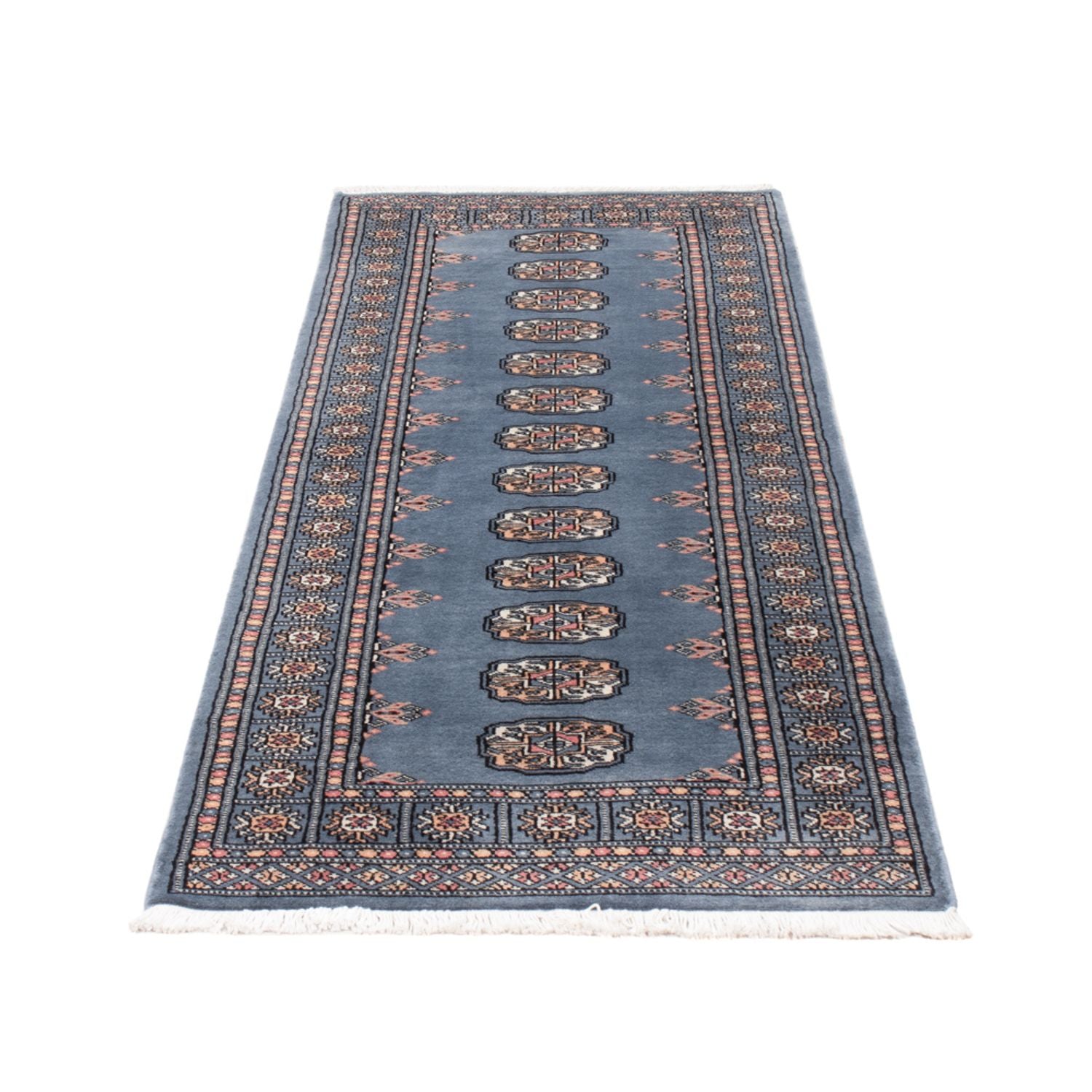 Løber Pakistan Tæppe - 209 x 76 cm - blå