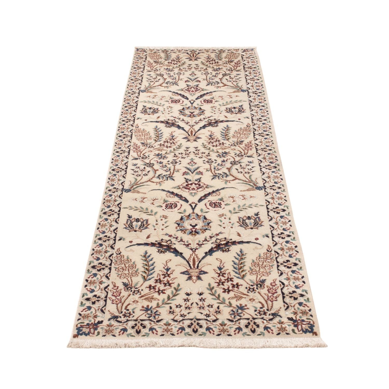 Løber Persisk tæppe - Nain - 226 x 59 cm - creme