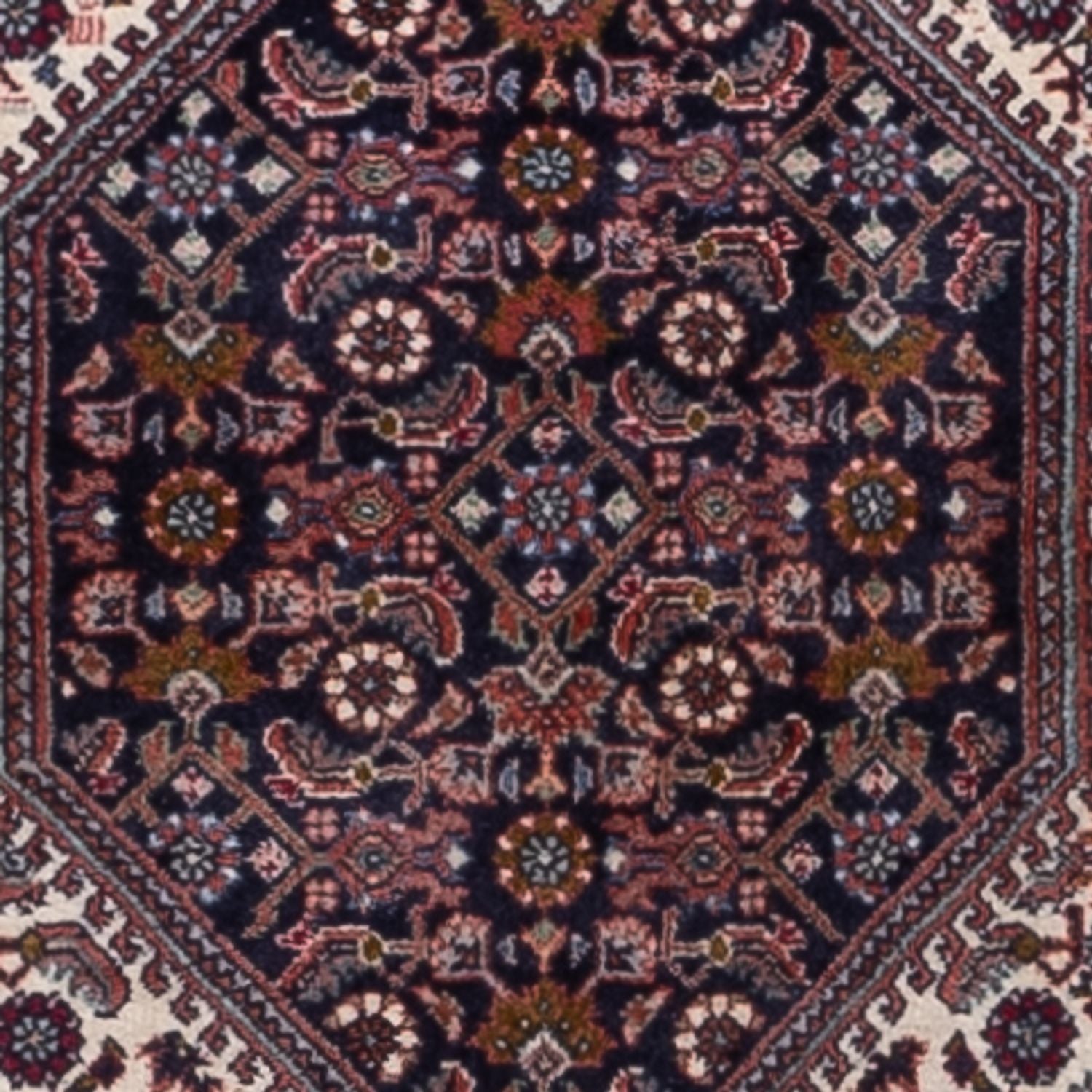 Løber Persisk tæppe - Bijar - 210 x 77 cm - mørkebrun