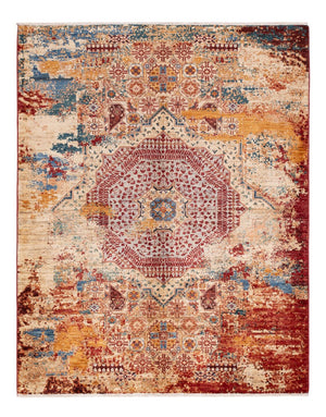 Designer tæppe - 198 x 155 cm - flerfarvet