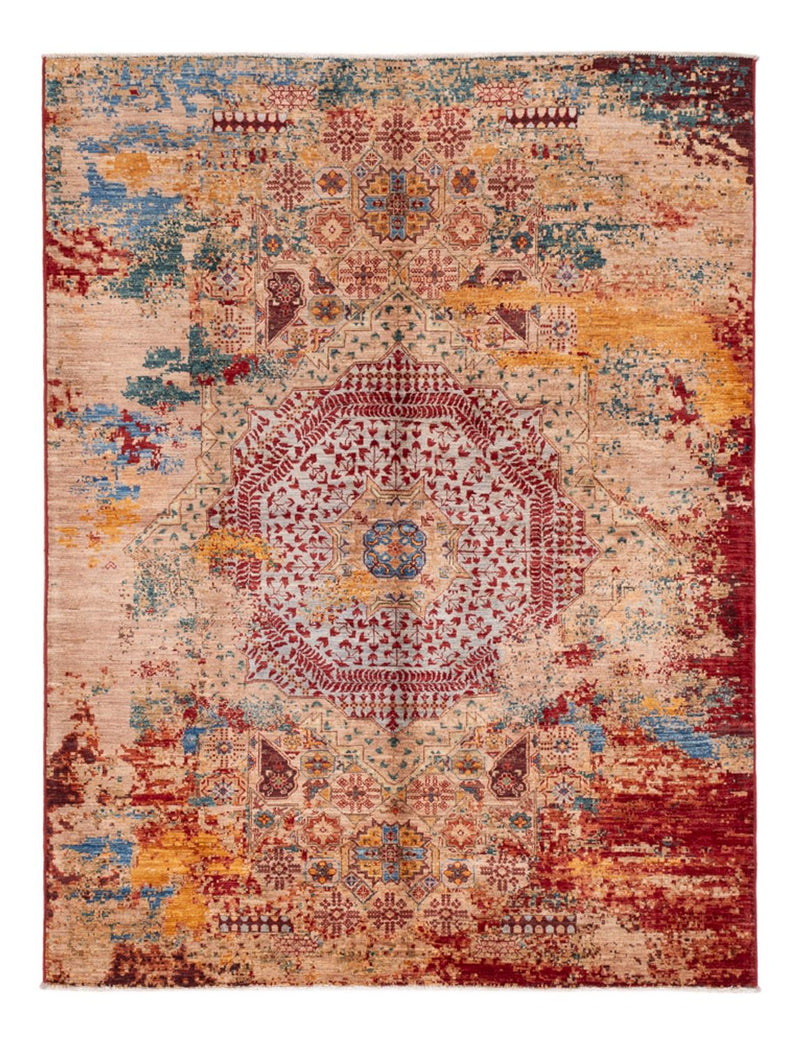 Designer tæppe - 201 x 152 cm - flerfarvet
