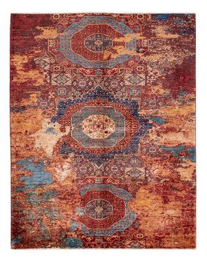 Designer tæppe - 195 x 156 cm - flerfarvet