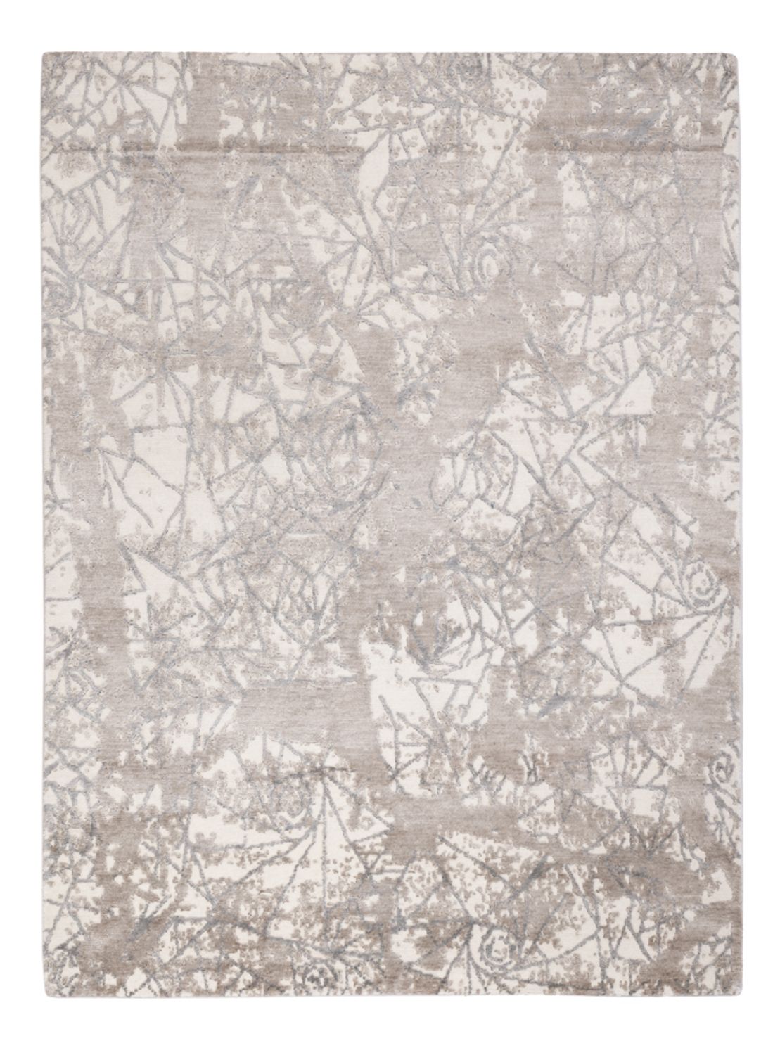 Designer tæppe - 203 x 152 cm - sølv