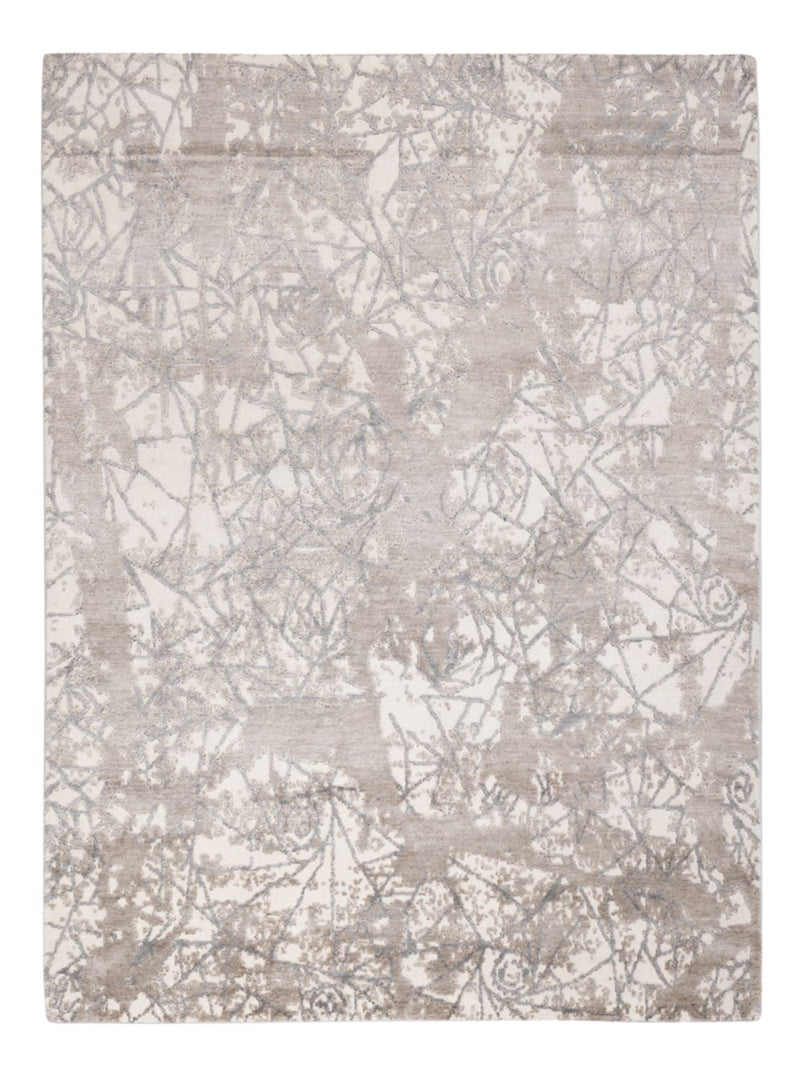 Designer tæppe - 203 x 152 cm - sølv