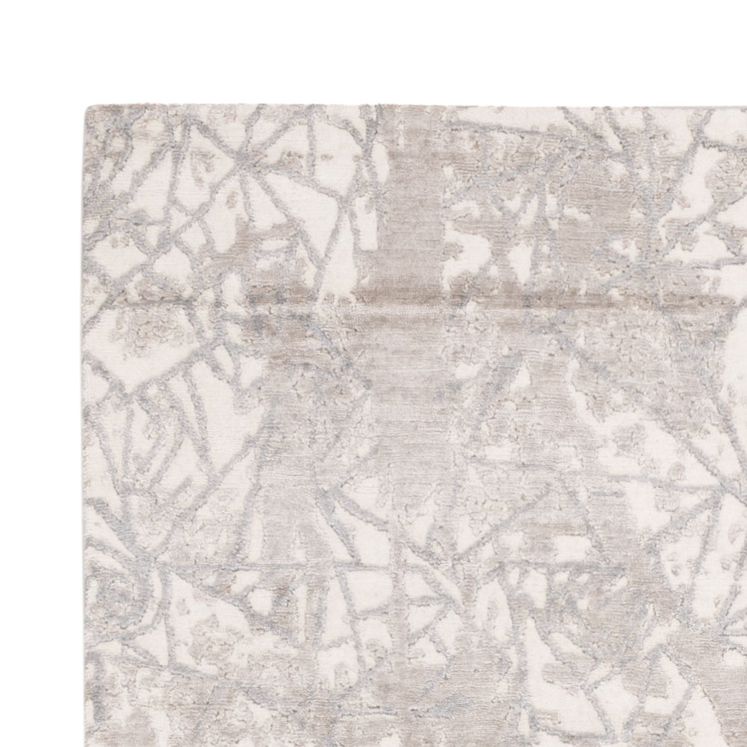 Designer tæppe - 203 x 152 cm - sølv
