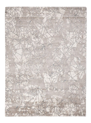 Designer tæppe - 206 x 154 cm - sølv
