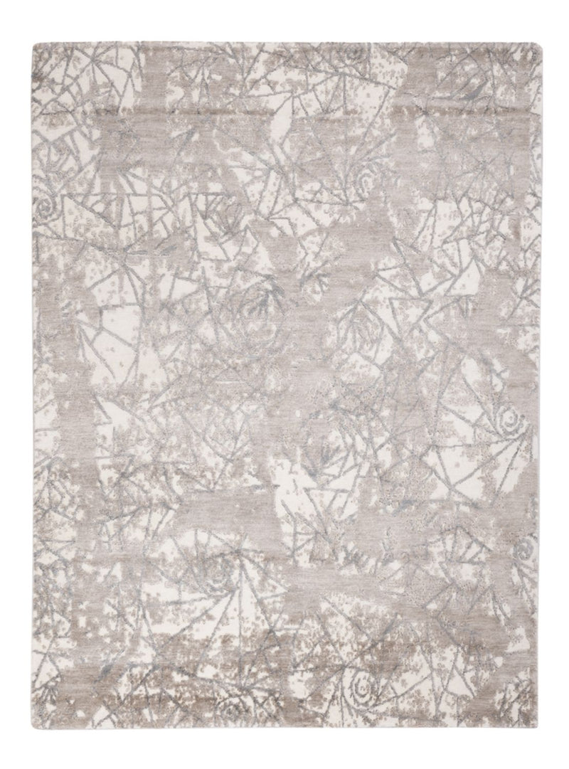 Designer tæppe - 206 x 154 cm - sølv