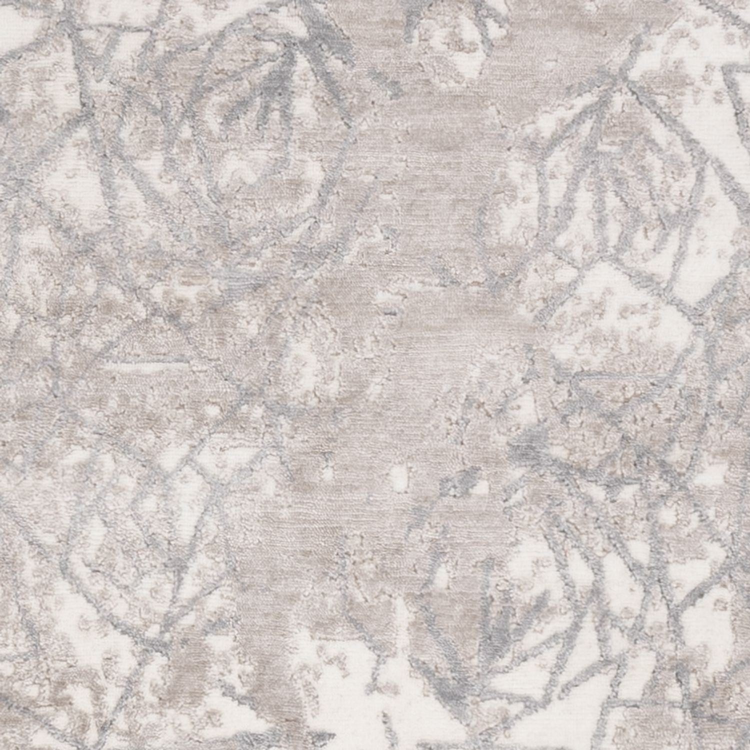 Designer tæppe - 206 x 154 cm - sølv