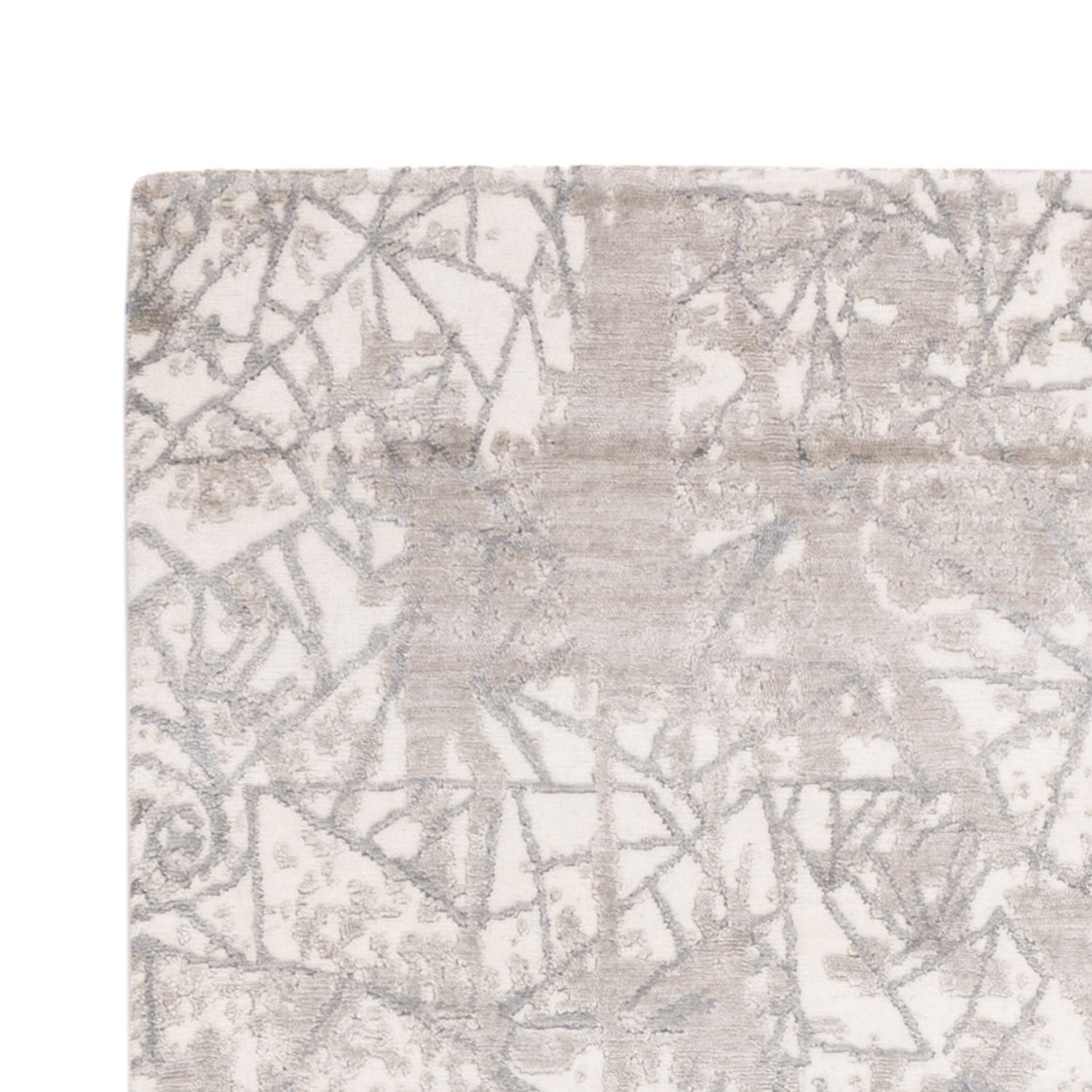 Designer tæppe - 206 x 154 cm - sølv
