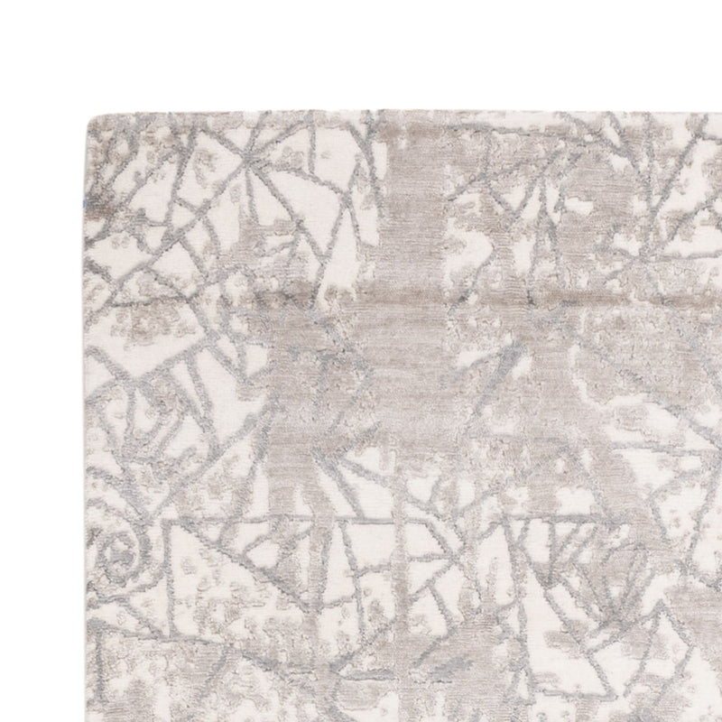 Designer tæppe - 206 x 154 cm - sølv