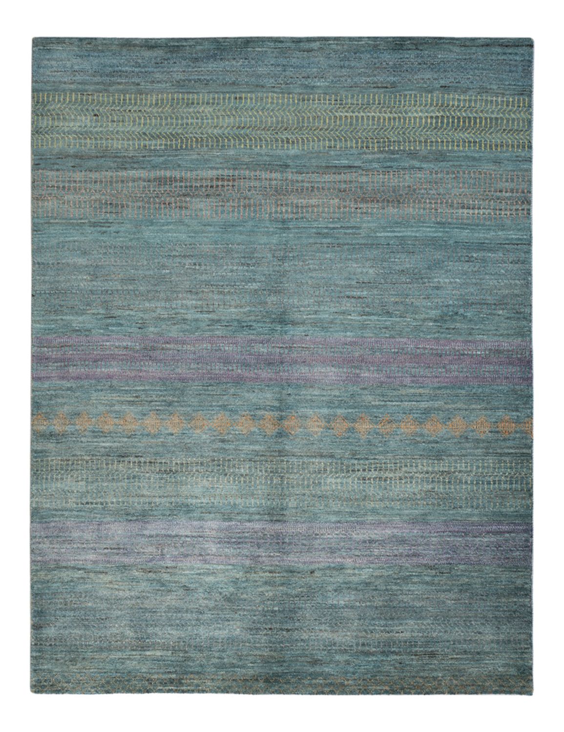 Designer tæppe - 196 x 152 cm - mørkegrøn