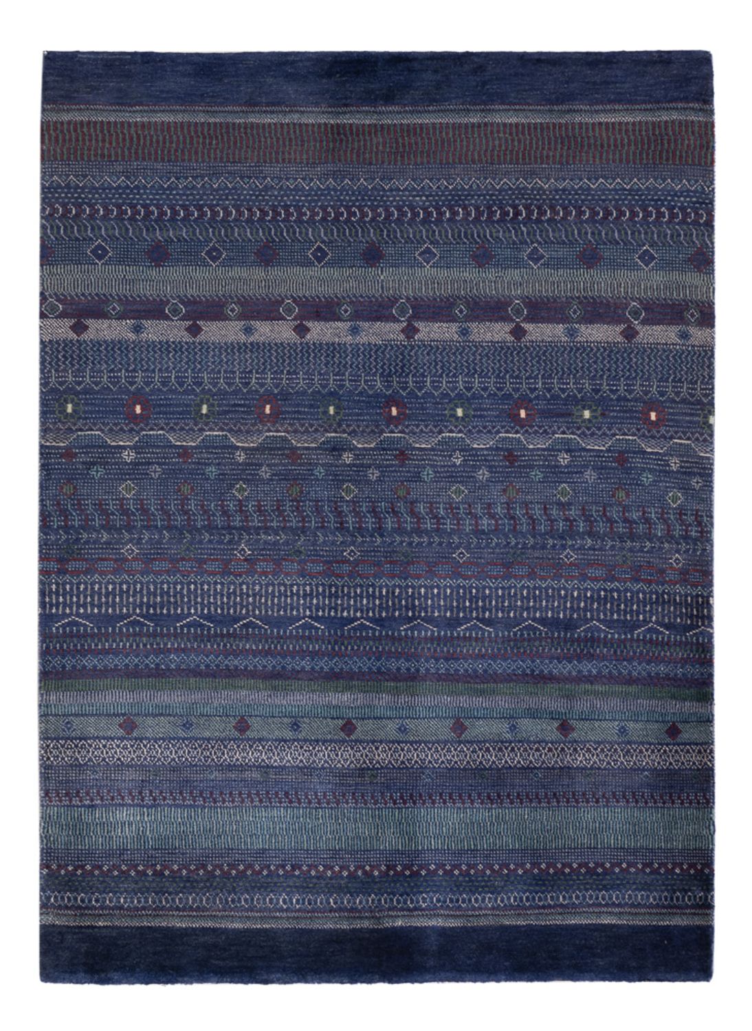Gabbeh-tæppe - Persisk - 191 x 140 cm - mørkeblå