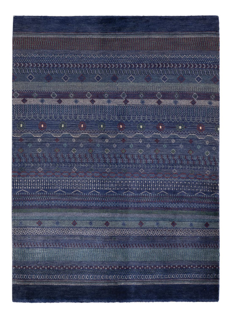 Gabbeh-tæppe - Persisk - 191 x 140 cm - mørkeblå