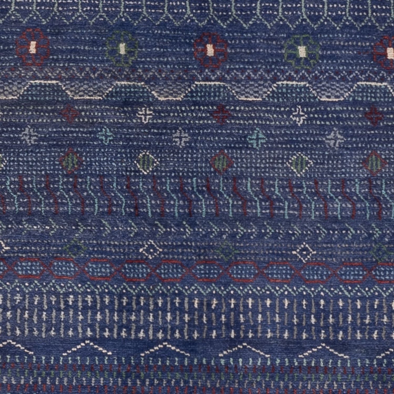 Gabbeh-tæppe - Persisk - 191 x 140 cm - mørkeblå
