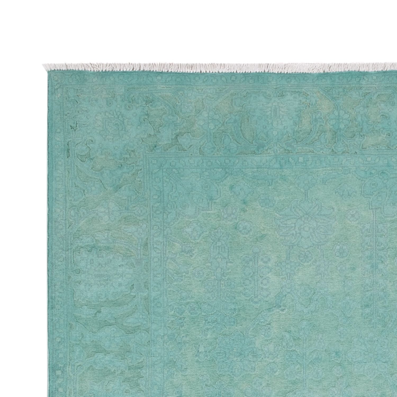 Designer tæppe - 196 x 156 cm - turkis