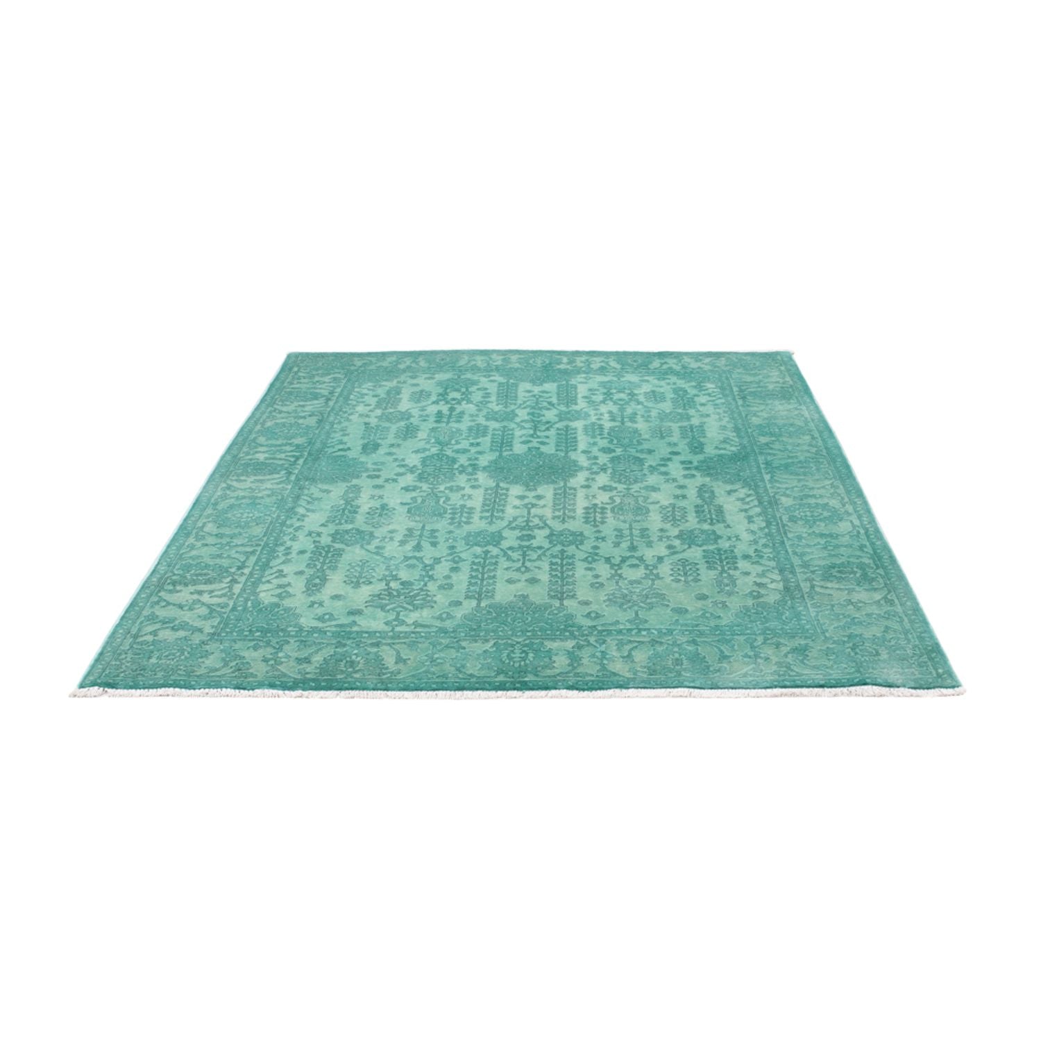 Designer tæppe - 196 x 156 cm - turkis