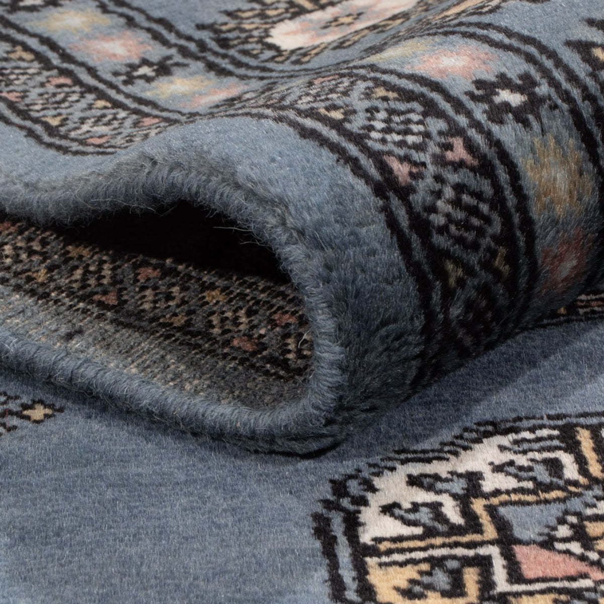 Pakistan Tæppe - 198 x 140 cm - blå