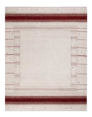 Gabbeh-tæppe - Loribaft Indus - 190 x 148 cm - hvid
