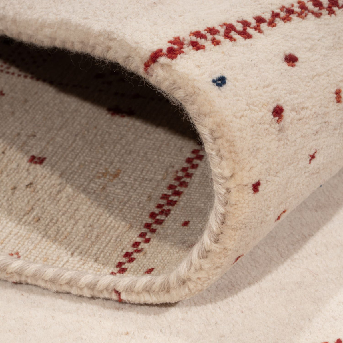 Gabbeh-tæppe - Loribaft Indus - 190 x 148 cm - hvid