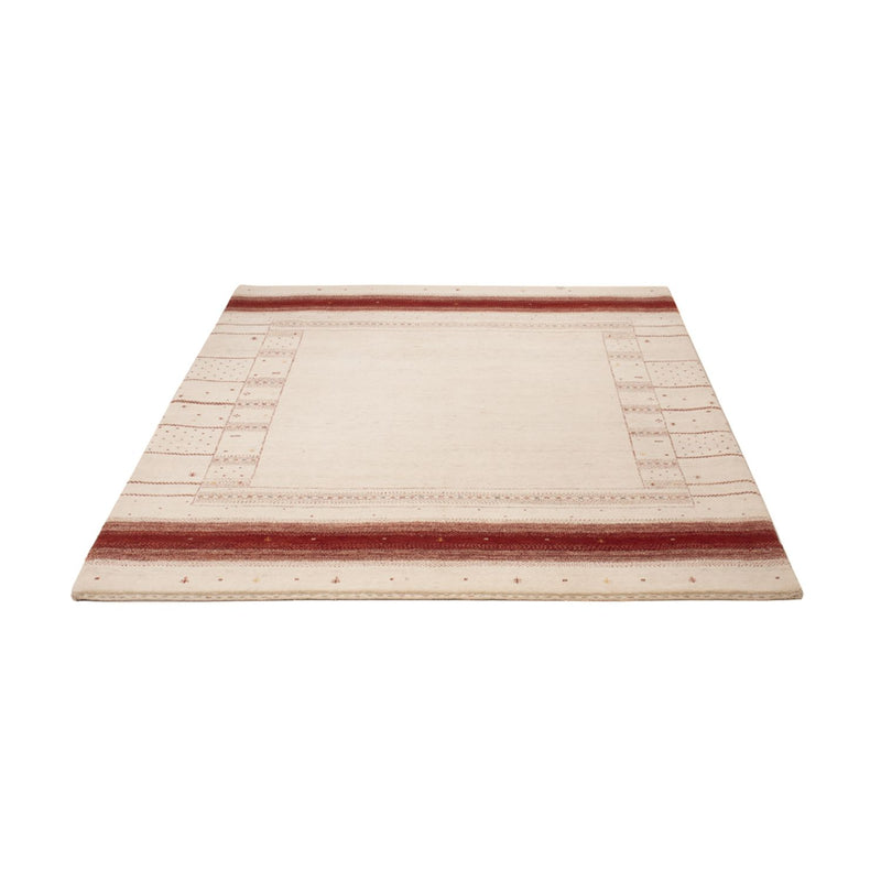 Gabbeh-tæppe - Loribaft Indus - 190 x 148 cm - hvid
