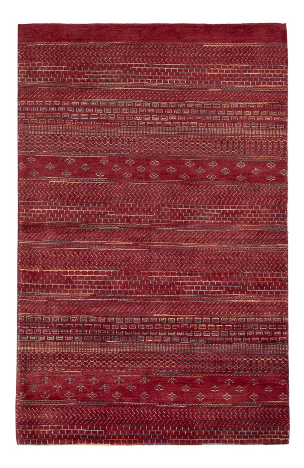 Gabbeh-tæppe - Loribaft Indus - 192 x 122 cm - rød