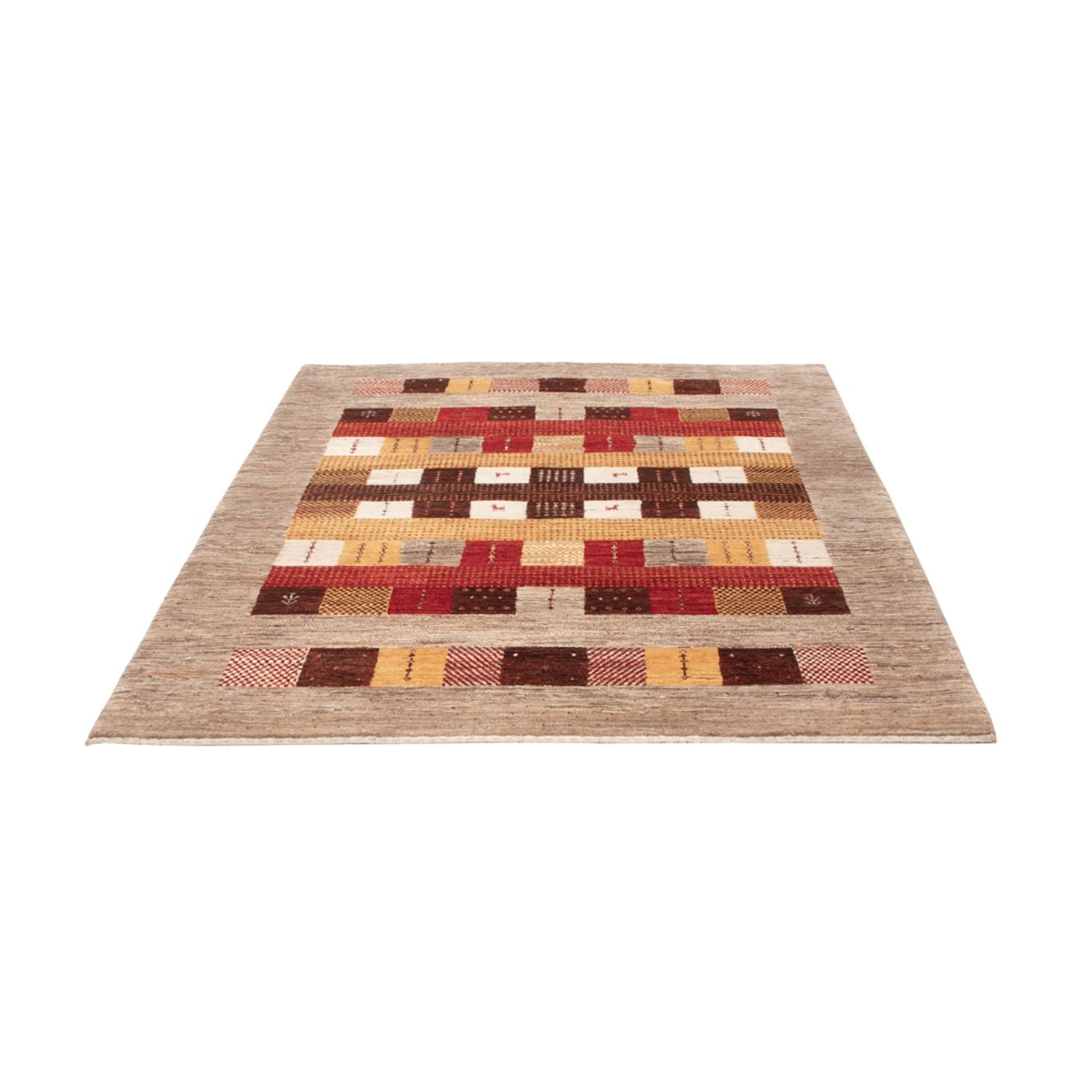 Gabbeh-tæppe - Loribaft Indus - 193 x 145 cm - flerfarvet