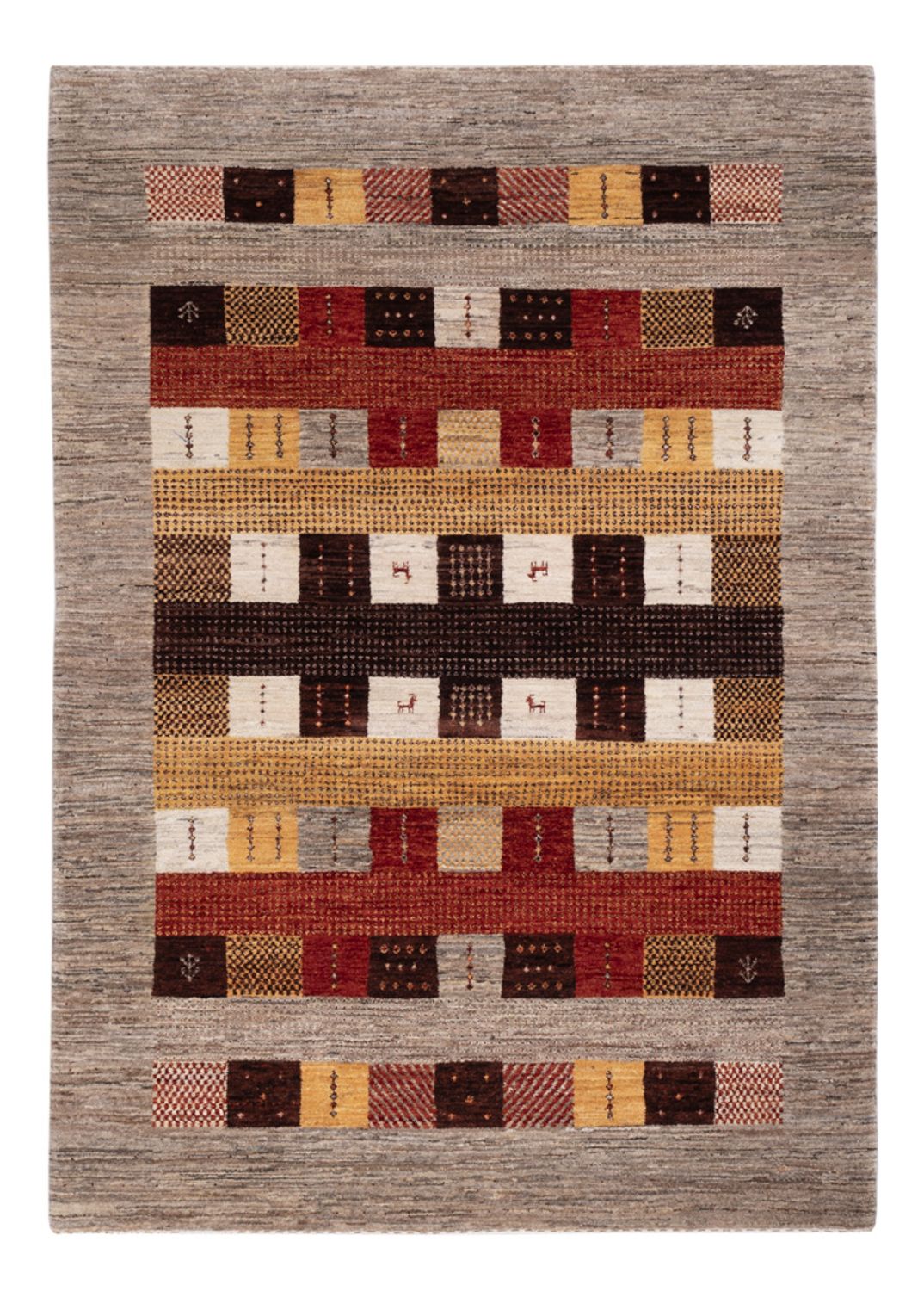 Gabbeh-tæppe - Loribaft Indus - 205 x 144 cm - flerfarvet