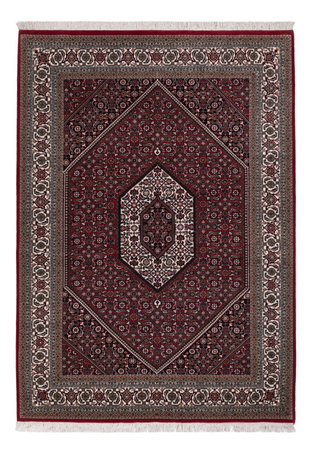 Orientalsk tæppe - Bijar - Indus - 204 x 145 cm - mørkebrun