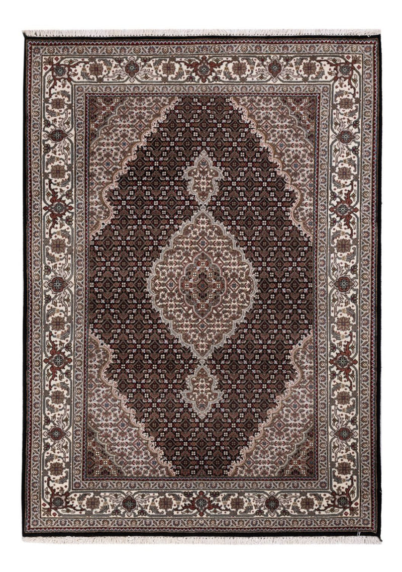 Orientalsk tæppe - Tabriz - 196 x 141 cm - mørkegrå