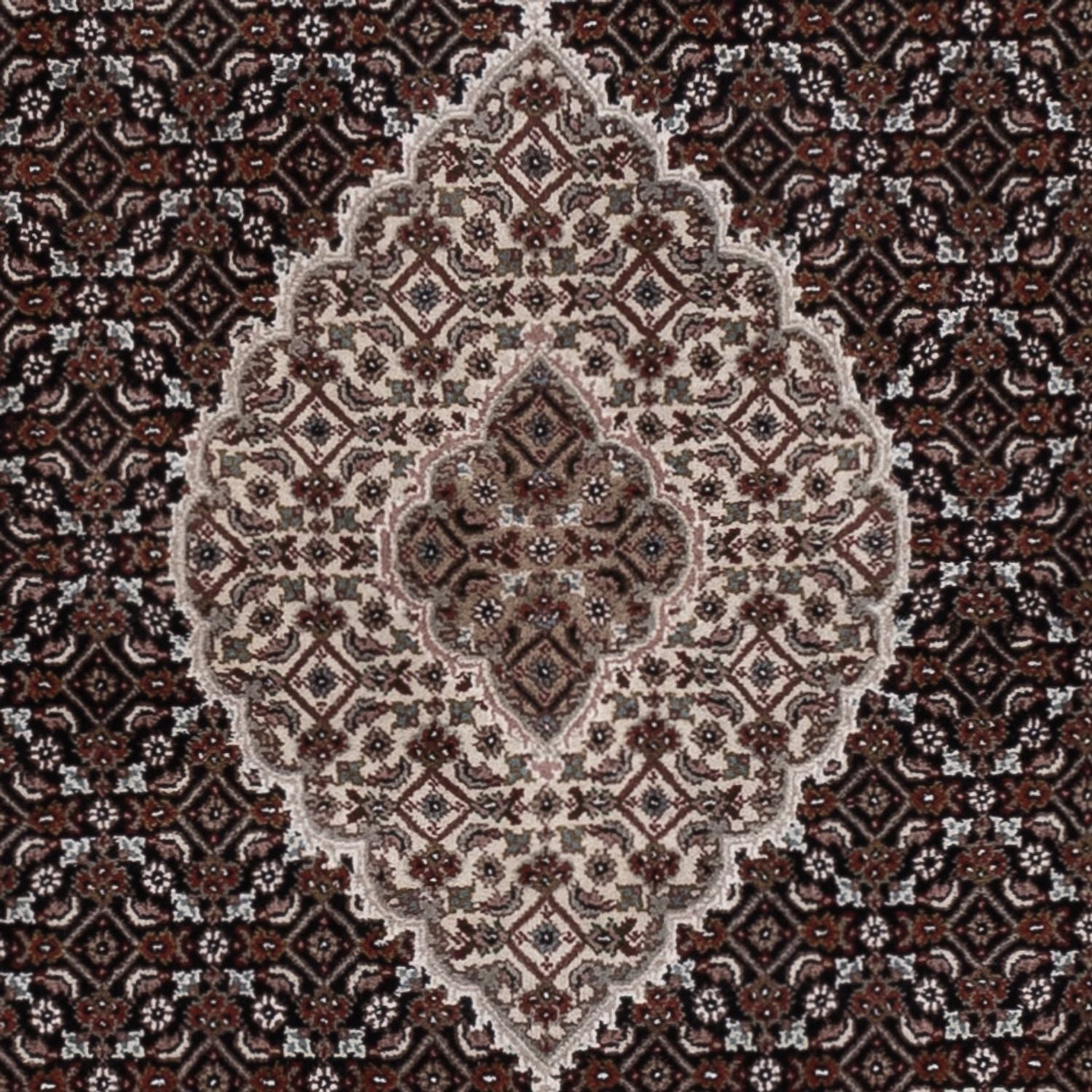 Orientalsk tæppe - Tabriz - 204 x 141 cm - mørkegrå