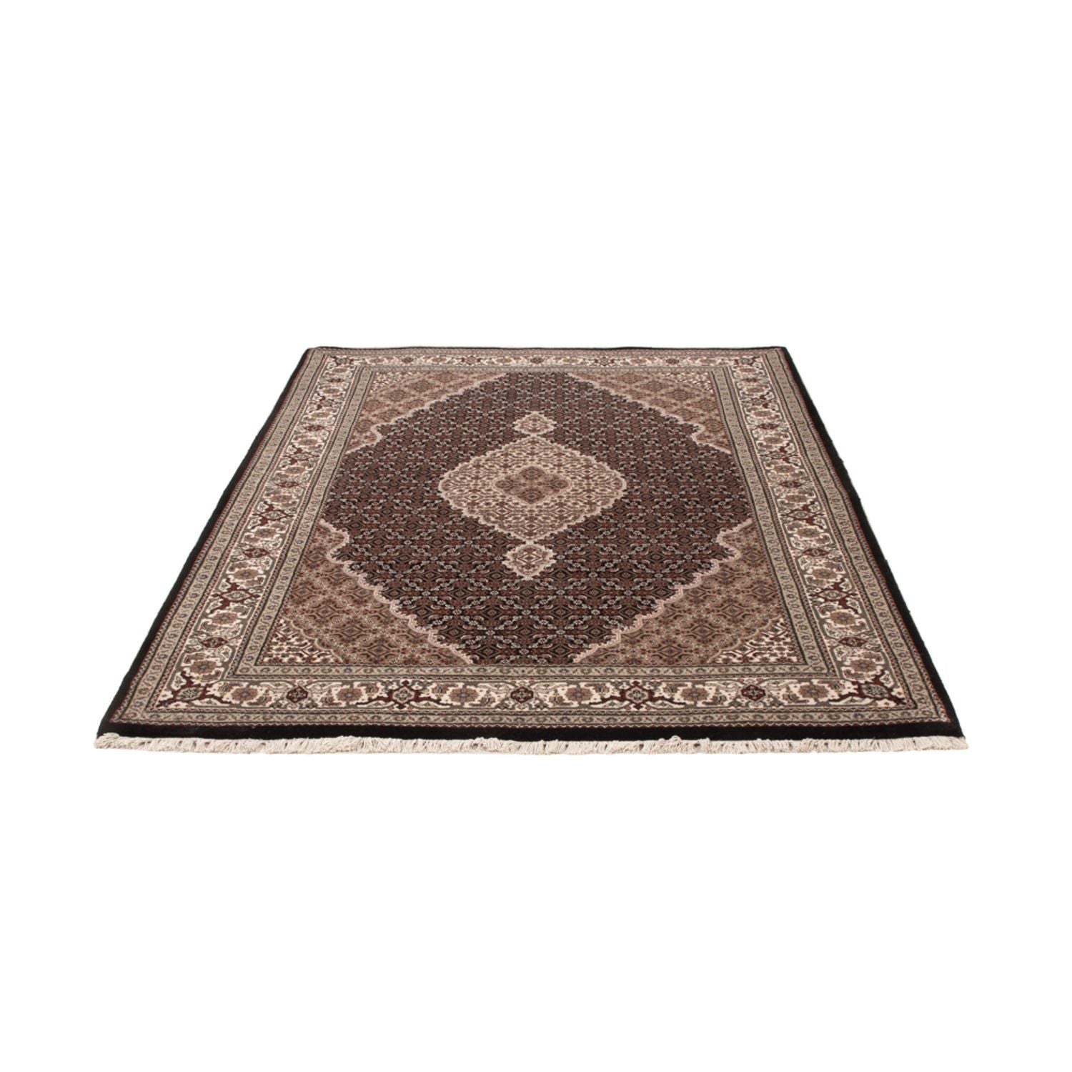Orientalsk tæppe - Tabriz - 204 x 141 cm - mørkegrå