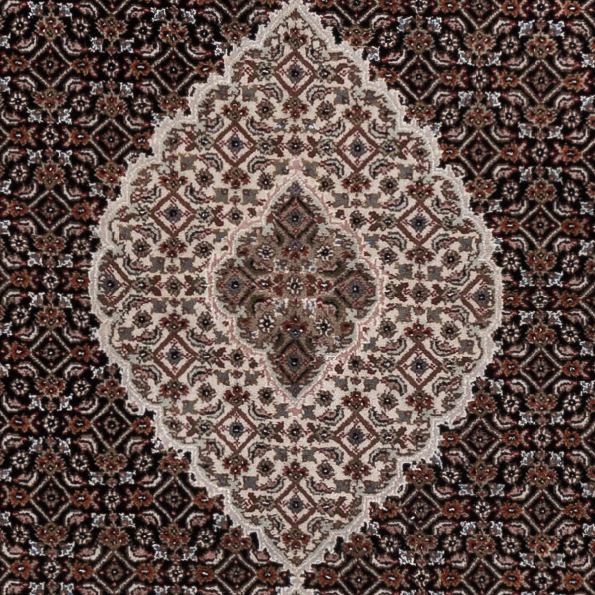 Orientalsk tæppe - Tabriz - 204 x 142 cm - mørkegrå