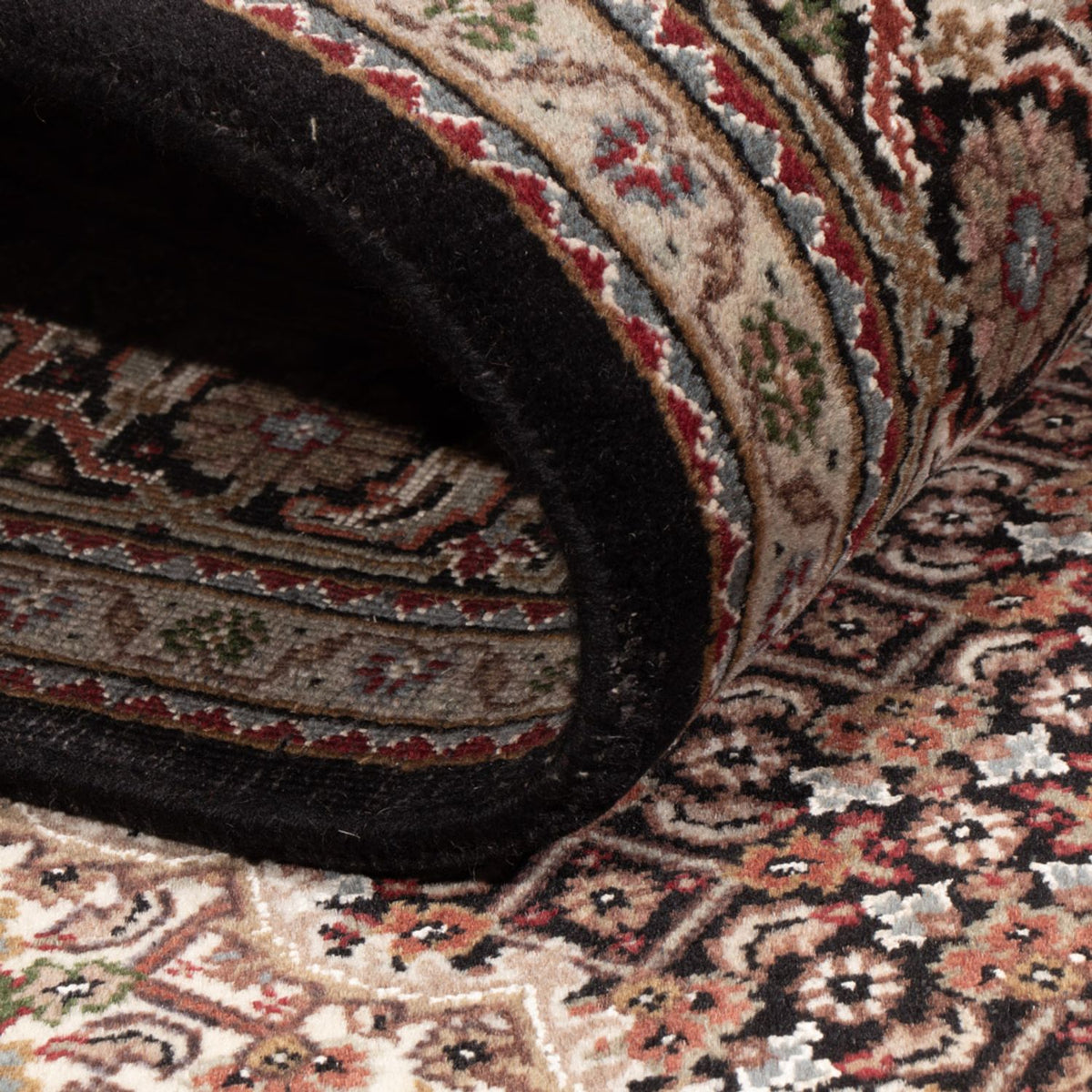 Orientalsk tæppe - Tabriz - 205 x 143 cm - mørkegrå