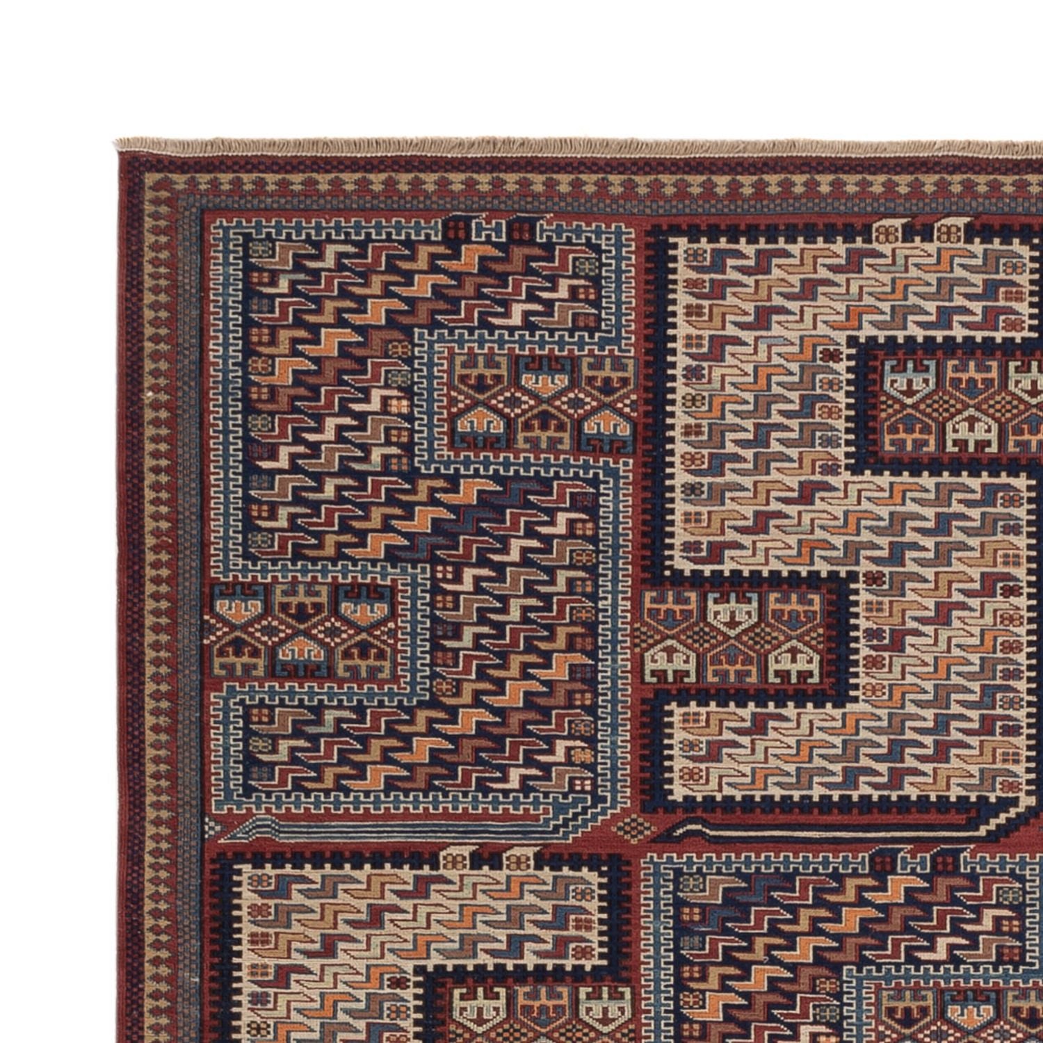 Kelim-tæppe - orientalsk - Soumak - 215 x 155 cm - mørk beige