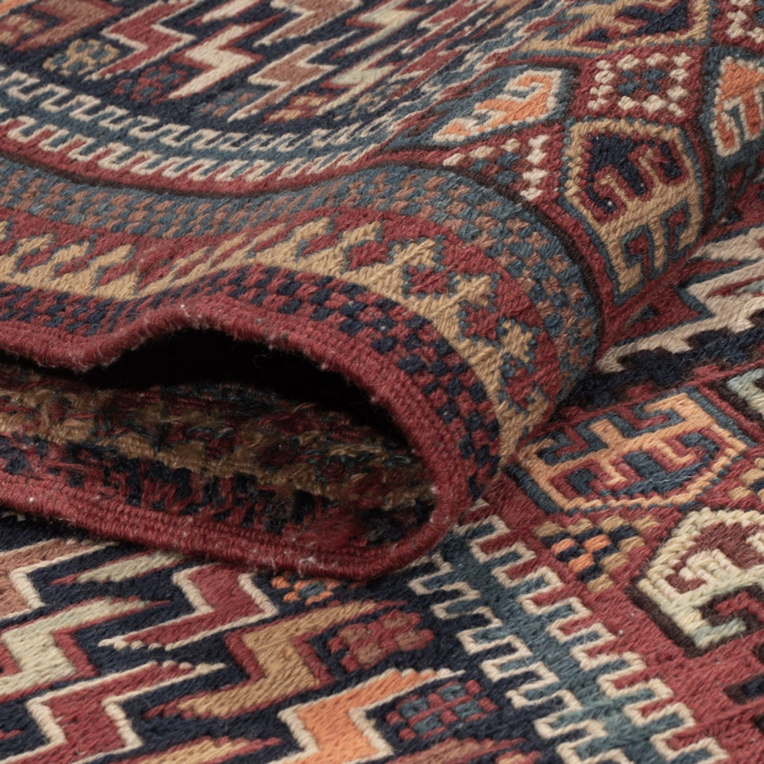 Kelim-tæppe - orientalsk - Soumak - 215 x 155 cm - mørk beige