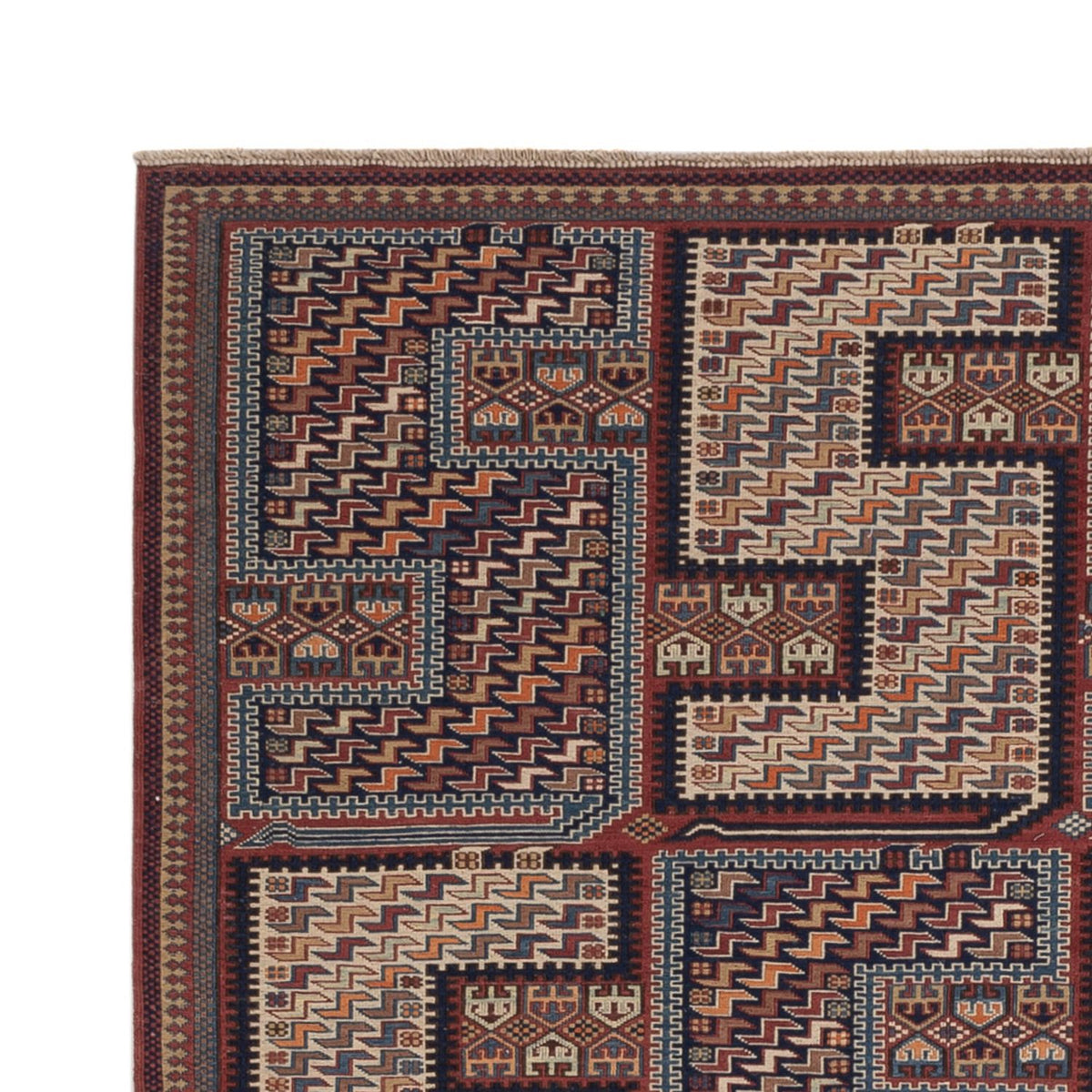 Kelim-tæppe - orientalsk - Soumak - 216 x 152 cm - mørk beige