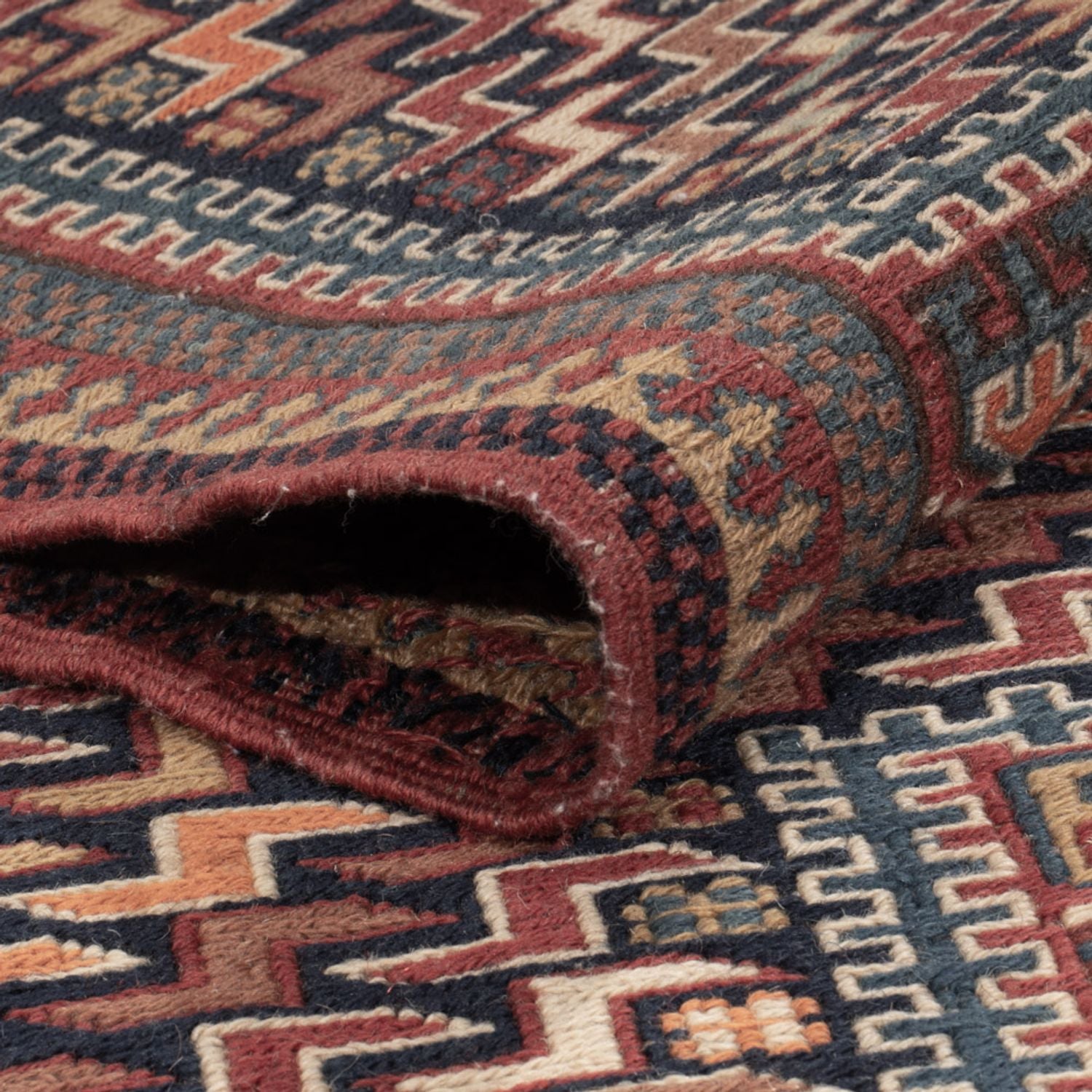 Kelim-tæppe - orientalsk - Soumak - 216 x 152 cm - mørk beige