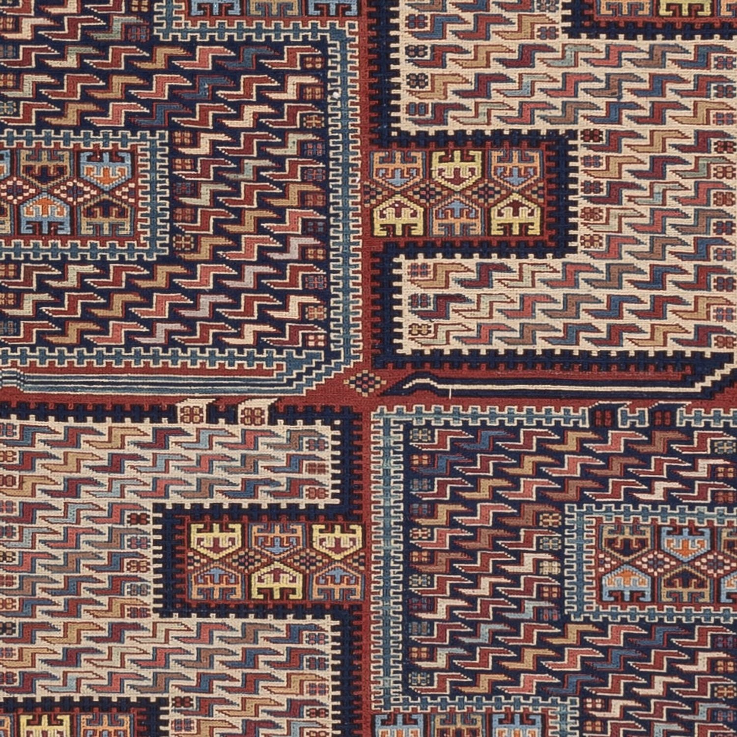Kelim-tæppe - orientalsk - Soumak - 205 x 166 cm - mørk beige