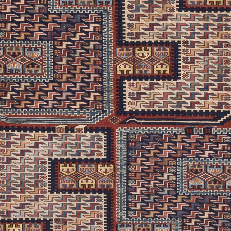 Kelim-tæppe - orientalsk - Soumak - 205 x 166 cm - mørk beige