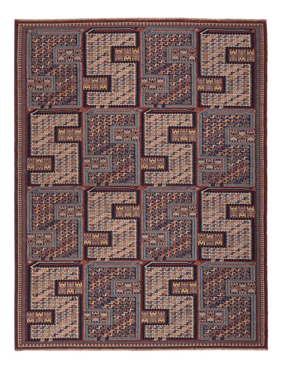 Kelim-tæppe - orientalsk - Soumak - 209 x 166 cm - mørk beige