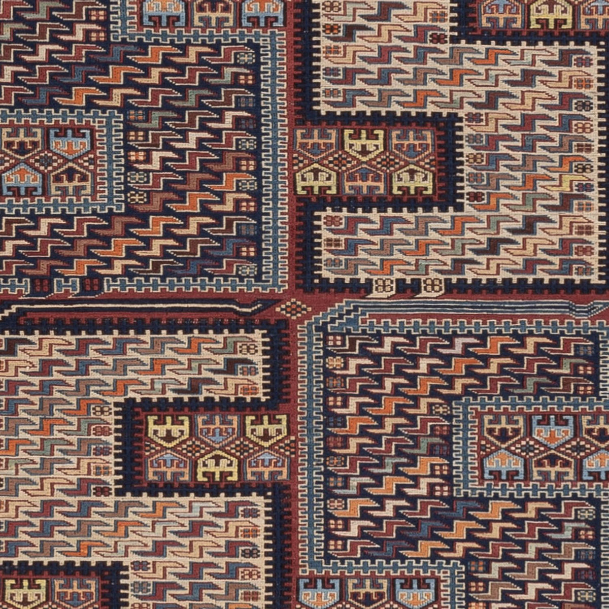 Kelim-tæppe - orientalsk - Soumak - 209 x 166 cm - mørk beige