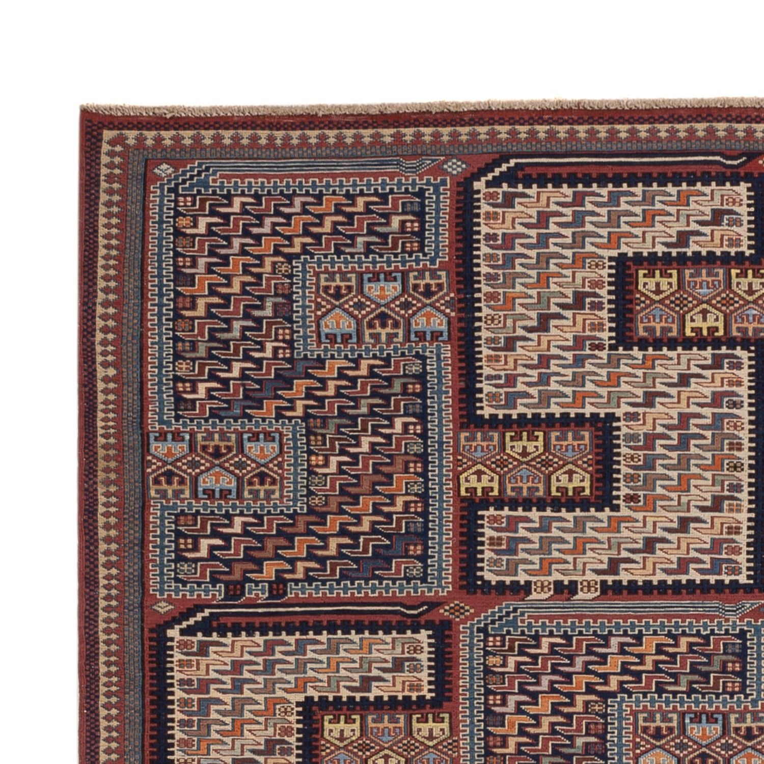 Kelim-tæppe - orientalsk - Soumak - 209 x 166 cm - mørk beige