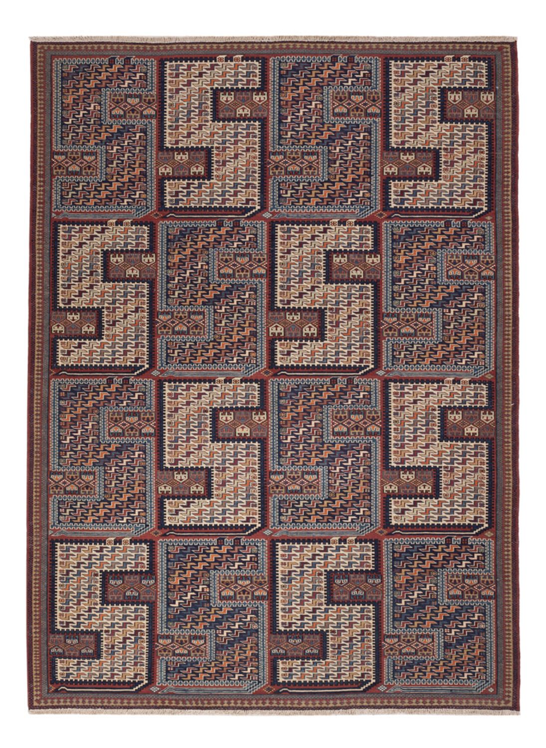 Kelim-tæppe - orientalsk - Soumak - 215 x 159 cm - mørk beige