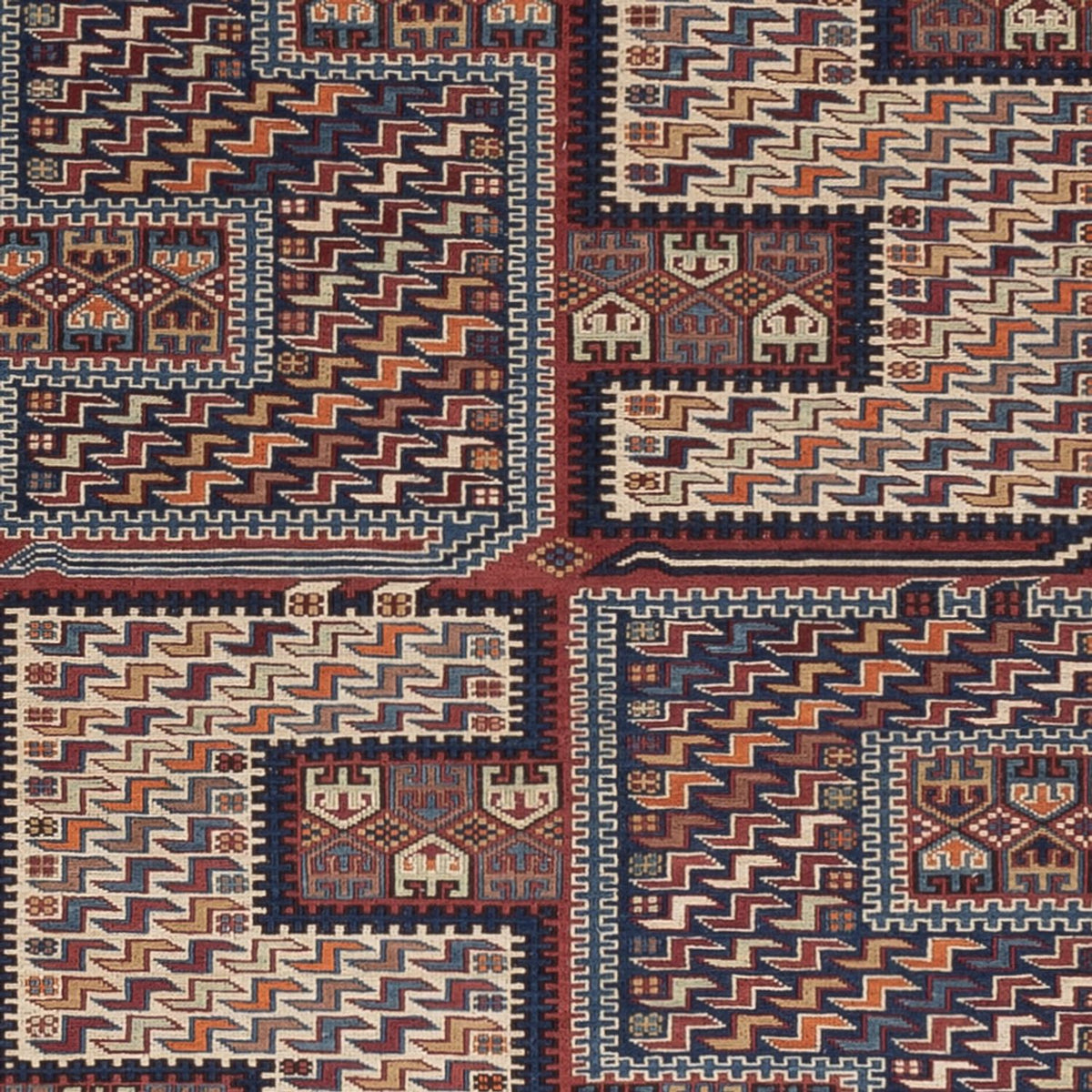 Kelim-tæppe - orientalsk - Soumak - 215 x 159 cm - mørk beige